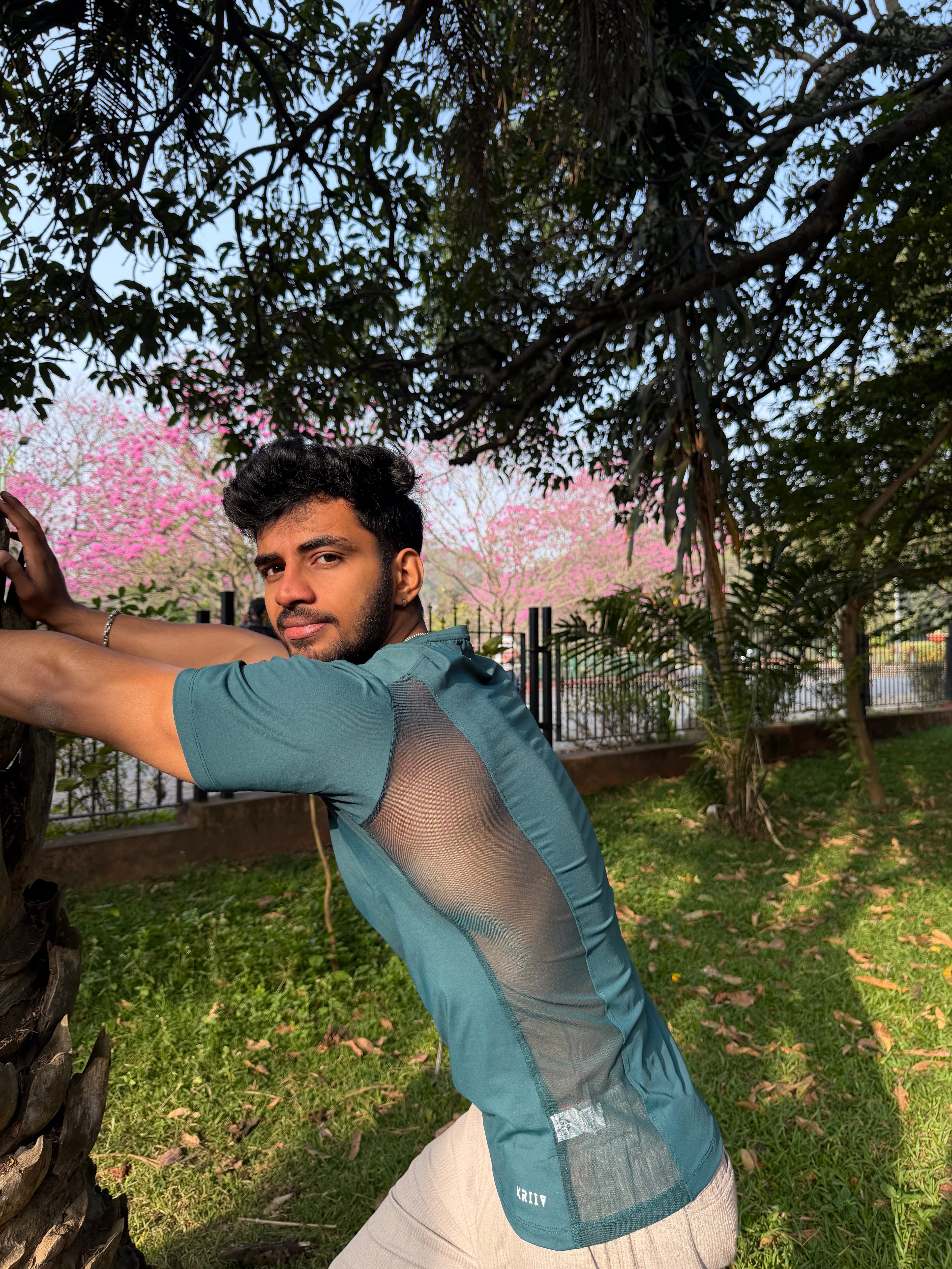 Men's Teal Performance Tee